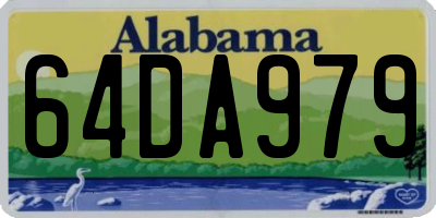 AL license plate 64DA979