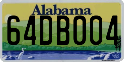 AL license plate 64DB004