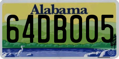 AL license plate 64DB005