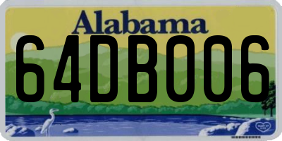 AL license plate 64DB006
