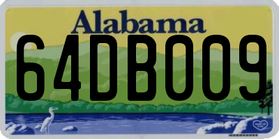 AL license plate 64DB009
