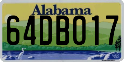 AL license plate 64DB017