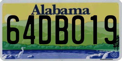 AL license plate 64DB019