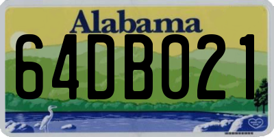 AL license plate 64DB021