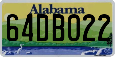 AL license plate 64DB022