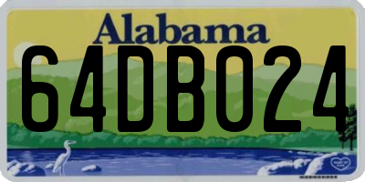 AL license plate 64DB024