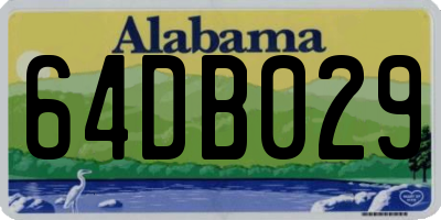 AL license plate 64DB029