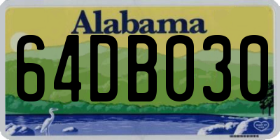 AL license plate 64DB030