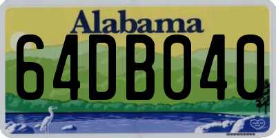 AL license plate 64DB040