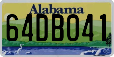 AL license plate 64DB041