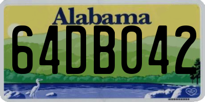AL license plate 64DB042