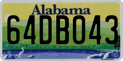 AL license plate 64DB043
