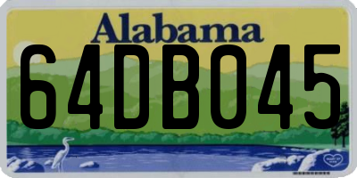 AL license plate 64DB045