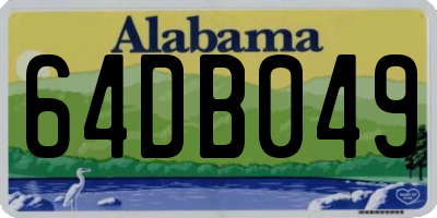 AL license plate 64DB049
