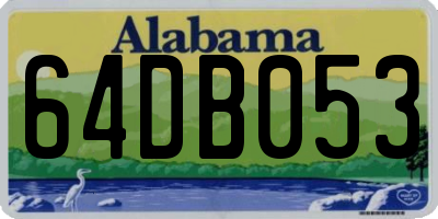 AL license plate 64DB053