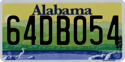 AL license plate 64DB054