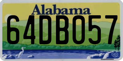 AL license plate 64DB057