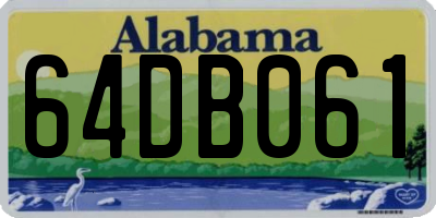 AL license plate 64DB061