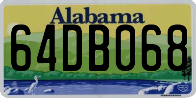 AL license plate 64DB068
