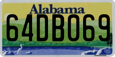 AL license plate 64DB069