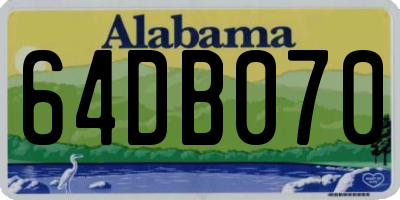 AL license plate 64DB070