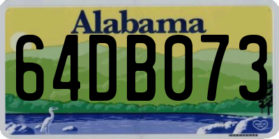 AL license plate 64DB073