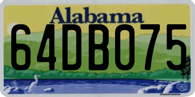 AL license plate 64DB075