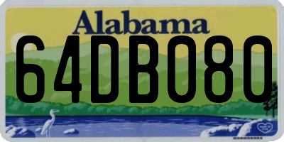 AL license plate 64DB080