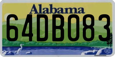 AL license plate 64DB083
