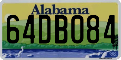 AL license plate 64DB084