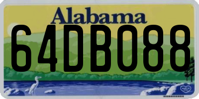 AL license plate 64DB088