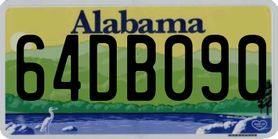 AL license plate 64DB090