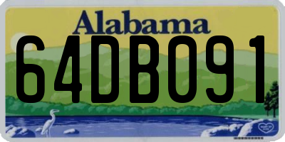 AL license plate 64DB091