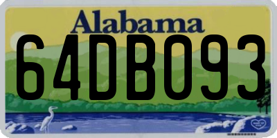 AL license plate 64DB093
