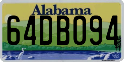 AL license plate 64DB094