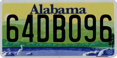 AL license plate 64DB096