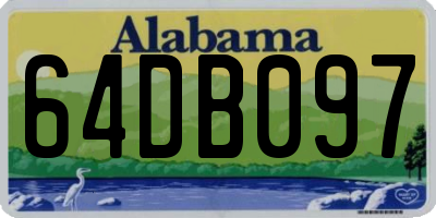 AL license plate 64DB097