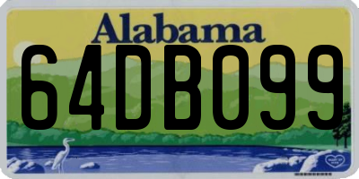 AL license plate 64DB099