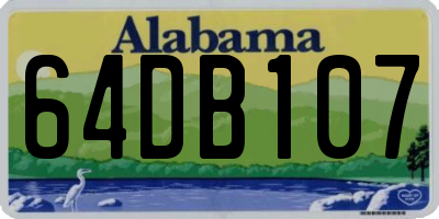 AL license plate 64DB107