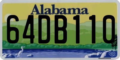 AL license plate 64DB110