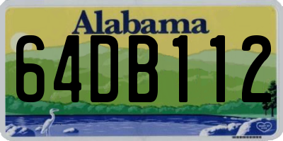 AL license plate 64DB112
