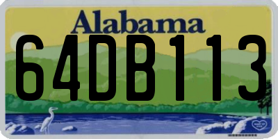 AL license plate 64DB113