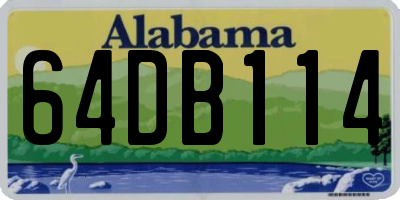 AL license plate 64DB114
