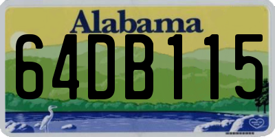 AL license plate 64DB115
