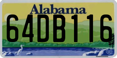 AL license plate 64DB116