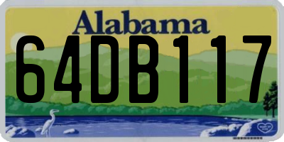 AL license plate 64DB117