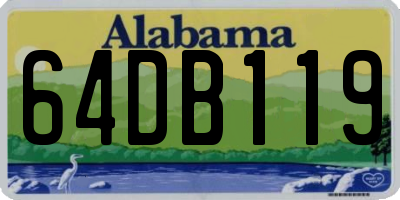 AL license plate 64DB119
