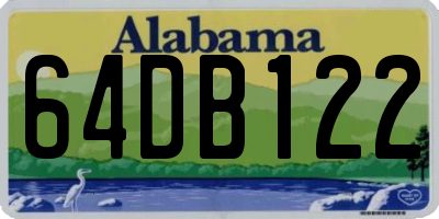 AL license plate 64DB122