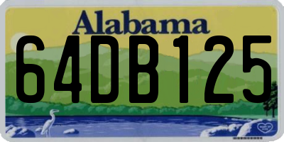 AL license plate 64DB125