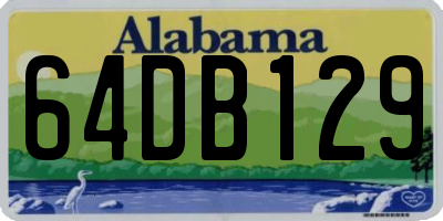 AL license plate 64DB129